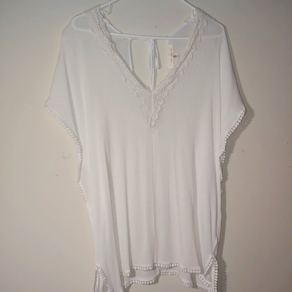 Francescas Swim COver Up One Size White